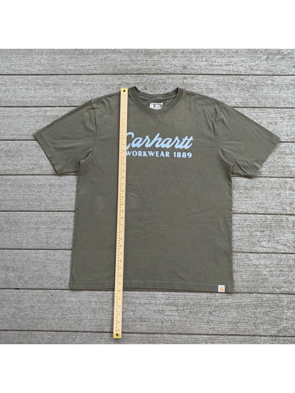 Carhartt Workwear 1889 Graphic T-Shirt Dark Olive Men’s Medium Cotton Tee Casual